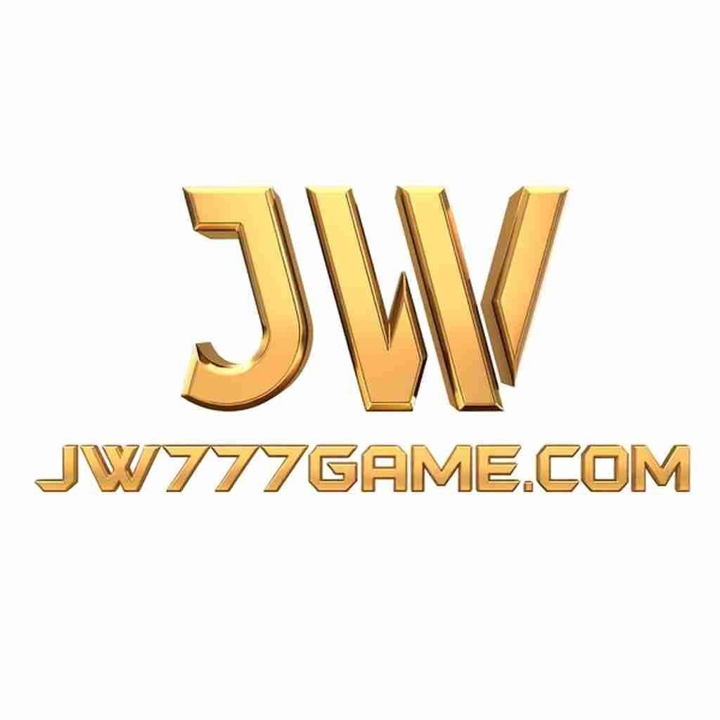 JW777 Game official logo banner with golden 3D text